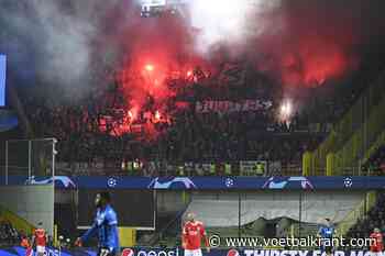 🎥 Supporters Benfica nemen Jan Breydel helemaal in, tot onvrede van blauw-zwarte supporters (die vaker net hetzelfde doen)