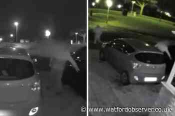 Pair seen on CCTV trying car doors in Tolpits Lane, Watford
