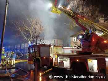 Two taken to hospital after fire breaks out in Dollis Hill home