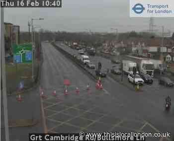 M25 and A10 closed at Enfield after injured man in road