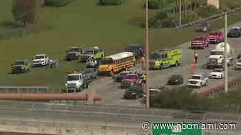 2 Children Hospitalized, Multiple Injured in School Bus Crash on Dolphin Expressway: Fire Rescue