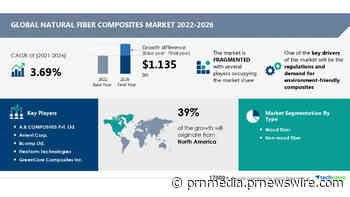Natural fiber composites market size to increase by USD 1.135 billion: North America to account for 39% of market growth - Technavio