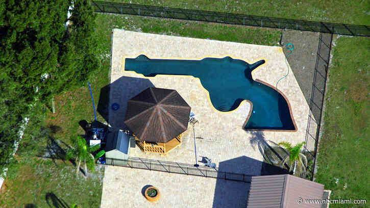 Backyard Swimming Pool Near Tampa Is Shaped Like a Revolver