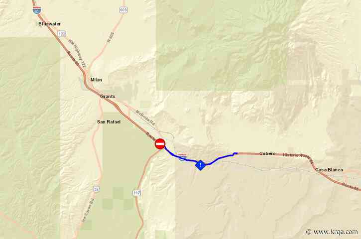 I-40 closed near Grants following crash