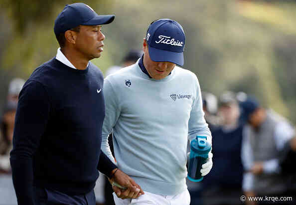 Tiger Woods slammed for passing tampon to Justin Thomas after outdriving him