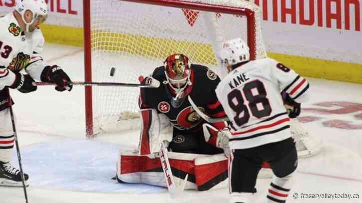 Athanasiou, Kane lead Blackhawks to 4-3 OT win over Senators