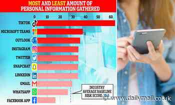 TikTok leads the way of social media firms tracking people the most