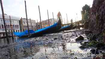 Seltenes Wasser-Phänomen: Gondeln in Venedig stehen still