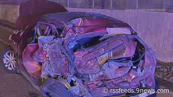 Driver takes off after crash on I-25