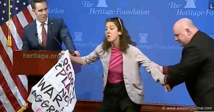 Watch: Climate Activist Attempts to Interrupt Josh Hawley's Speech - It Did Not Go As Planned