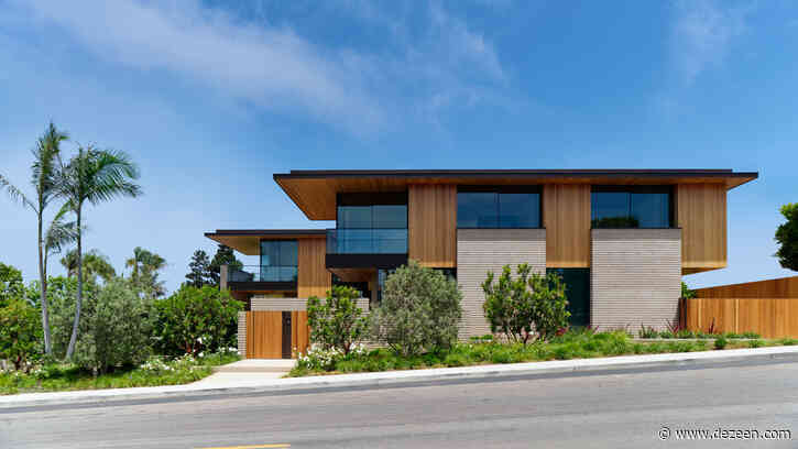 Scalloped concrete walls anchor California house by Laney LA