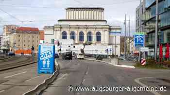Dixi am Fugger-Boulevard: Augsburg erlebt sein blaues Wunder