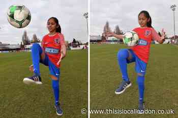 Dagenham and Redbridge match programme designed by girl