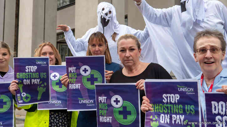 ‘Stop ghosting us on pay’, say UNISON Eastern