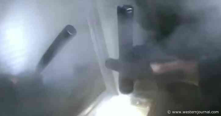 Police Arrive at Burning Home, See Movement at Window and Save Elderly Woman Trapped Inside