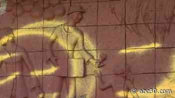 Renzi artwork vandalized after surviving structure fire in Fresno