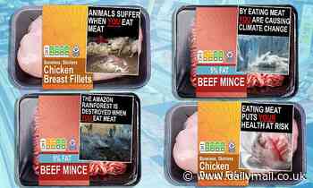 Scientists want to put gruesome cigarette-style warnings on MEAT to put off buyers 