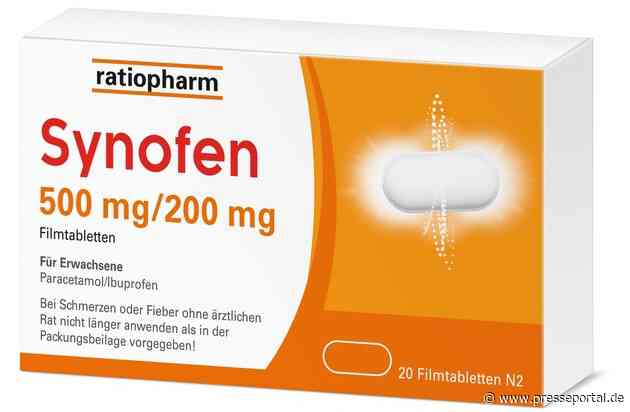 Neues Schmerzmittel rezeptfrei erhältlich / Synofen von ratiopharm: schnell, stark und gut verträglich bei Schmerzen