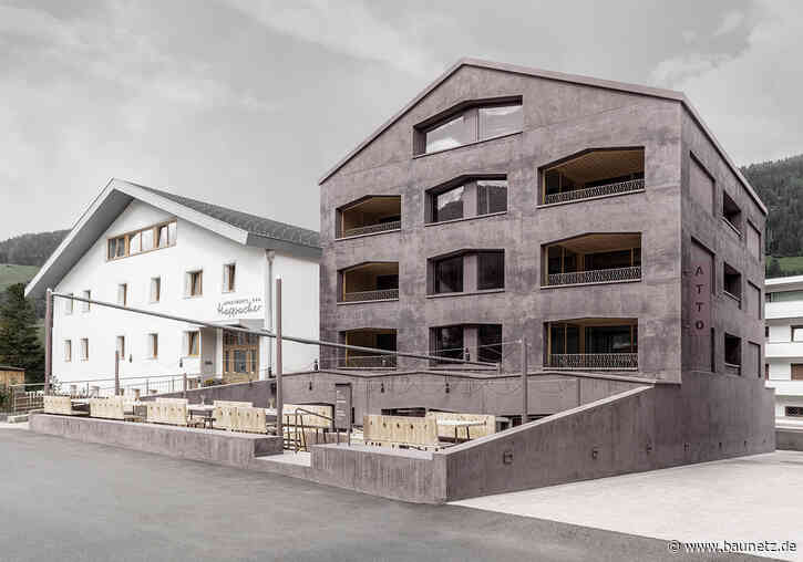 Verdichtung mit Dämmbeton
 - Gästehaus in Südtirol von Pedevilla Architects