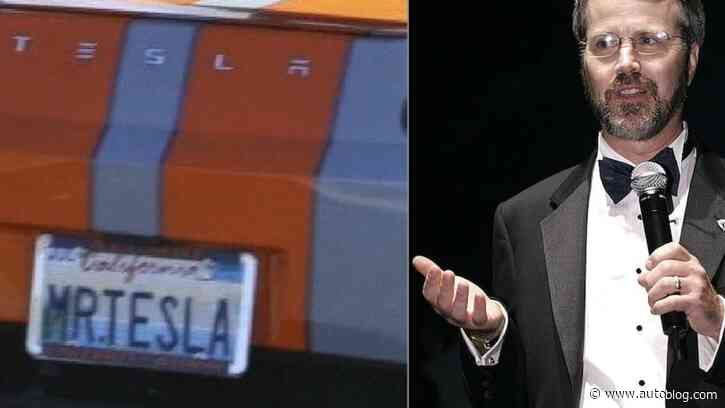 See the second car Tesla made: an orange-striped Roadster with 'Mr. Tesla' plates that may be worth more than $200,000