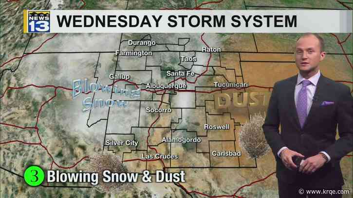 Dangerous winds, blizzard conditions Wednesday for parts of New Mexico