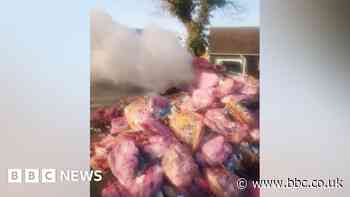 Basildon Council says batteries in recycling caused refuse vehicle fire