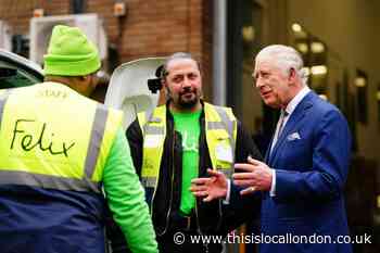 Poplar: King Charles III visits The Felix Project depot
