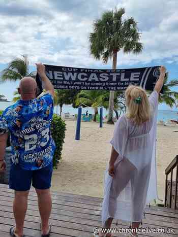 NUFC mad couple cut short holiday in Jamaica to watch Carabao Cup Final at Wembley