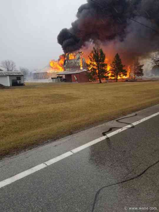 PHOTOS: Barn goes up in flames at Van Wert golf club