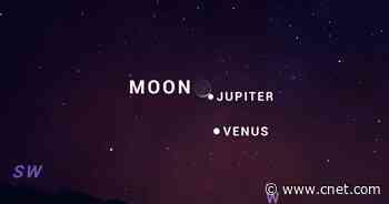 How to See the Moon, Venus and Jupiter Cozy Up in Tonight's Sky     - CNET