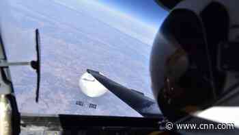 Pentagon releases selfie taken by US pilot showing the Chinese spy balloon in air