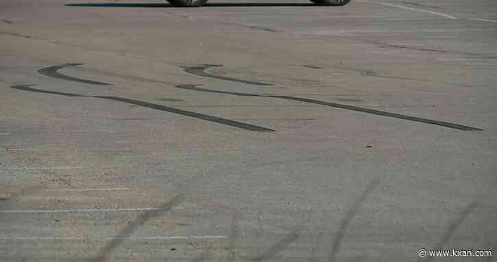 Crowd of cars gathered in Sunset Valley before Austin 'street takeovers'