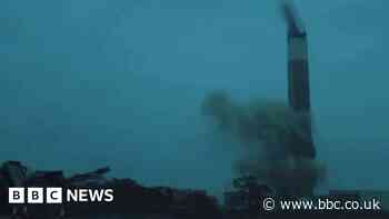 Fawley Power Station: Demolition of control room under way
