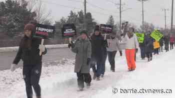 'We're not asking for anything huge,' Health care workers protest in Barrie