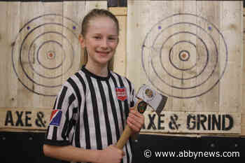 VIDEO: B.C. kid among the World Axe Throwing League’s youngest officials