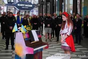 Ukrainian pianist performs to mark Russian invasion anniversary
