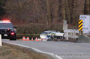 VIDEO: Man dies after car collides with parked commercial vehicle in Abbotsford