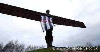 The Angel of the North flies Newcastle United flag as Cup Final hopes soar