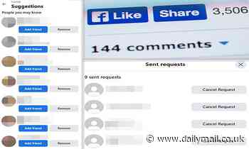 Discover YOUR secret Facebook 'reject' list of people who have refused your friend requests