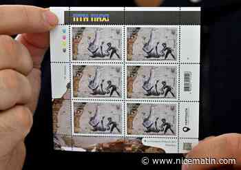 Une œuvre de Banksy reproduite sur un timbre ukrainien, émis un an après le début de l'invasion russe