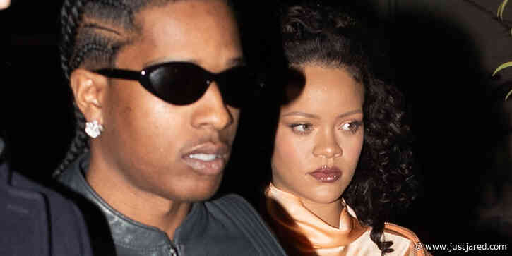 Pregnant Rihanna Steps Out For Date Night With A$AP Rocky in Milan