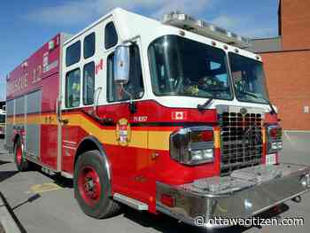 Vehicle falls off Queensway and onto Carling Avenue