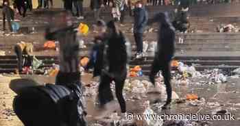 Newcastle United fans carry out clean-up operation after thousands descend on Trafalgar Square