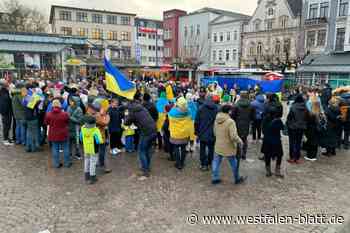 Prorussische Demonstranten stören Mahnwache in Herford