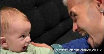 Newcastle's Bruno Guimarães shares adorable moment with baby son Mateo before Wembley final