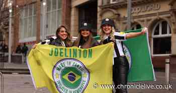 Newcastle supporters in good voice as thousands descend on city centre for Carabao Cup final