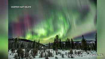 Spectacular showing of the northern lights in southern Alberta
