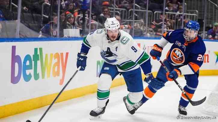 Canucks forward J.T. Miller out week-to-week with lower-body injury