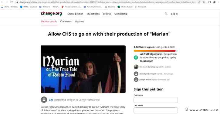 Online petition calls out Carroll High School administrators for canceling school play