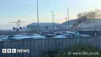 Car catches fire at Bristol Airport